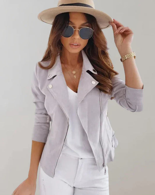 Angela - élégant manteau d'été zippé
