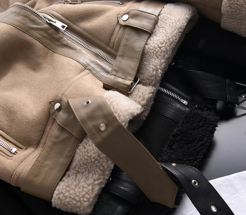 Manteau d'hiver Olivia Suede - Chaud et élégant