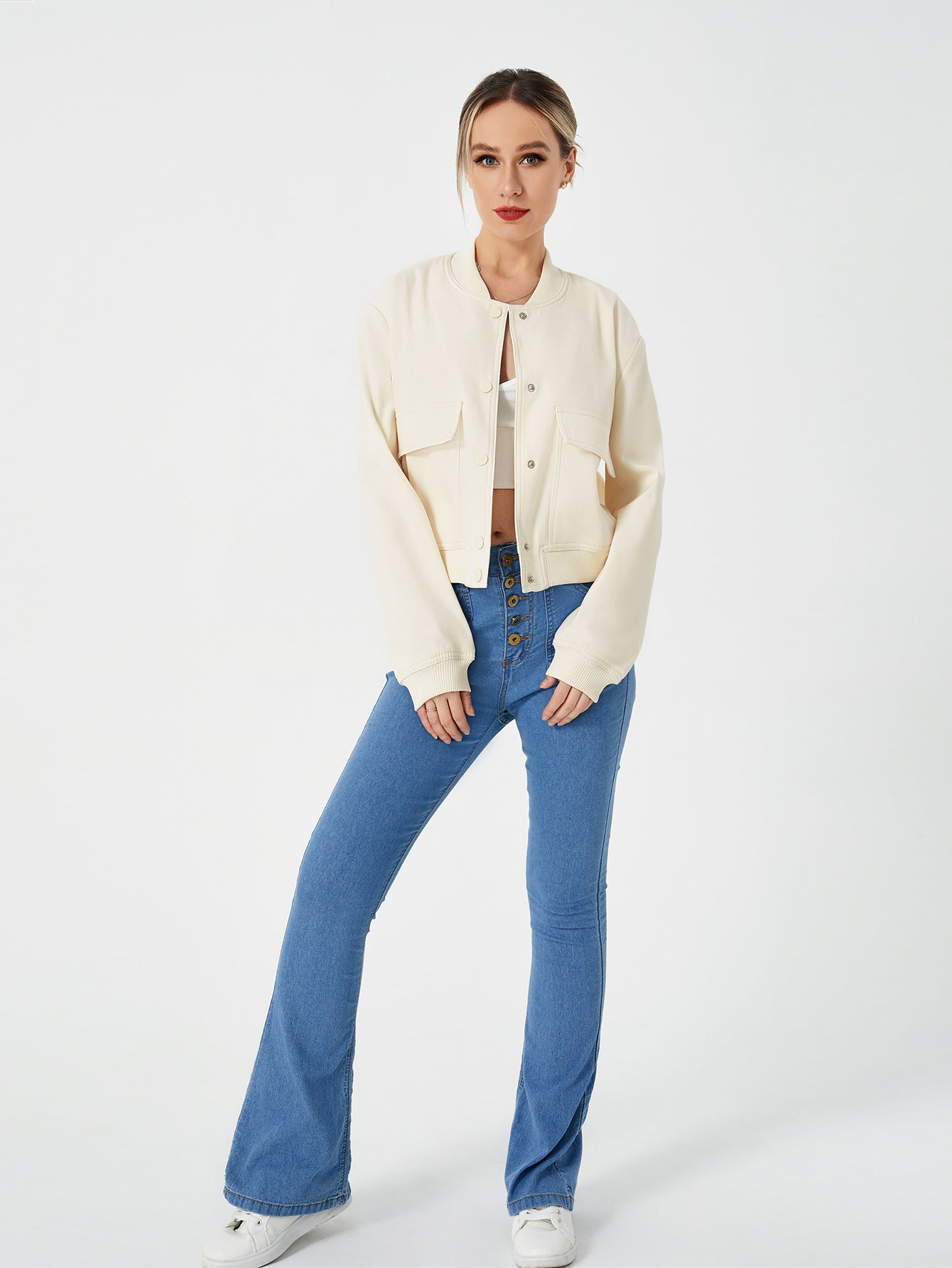 Veste bombardier fine pour femme