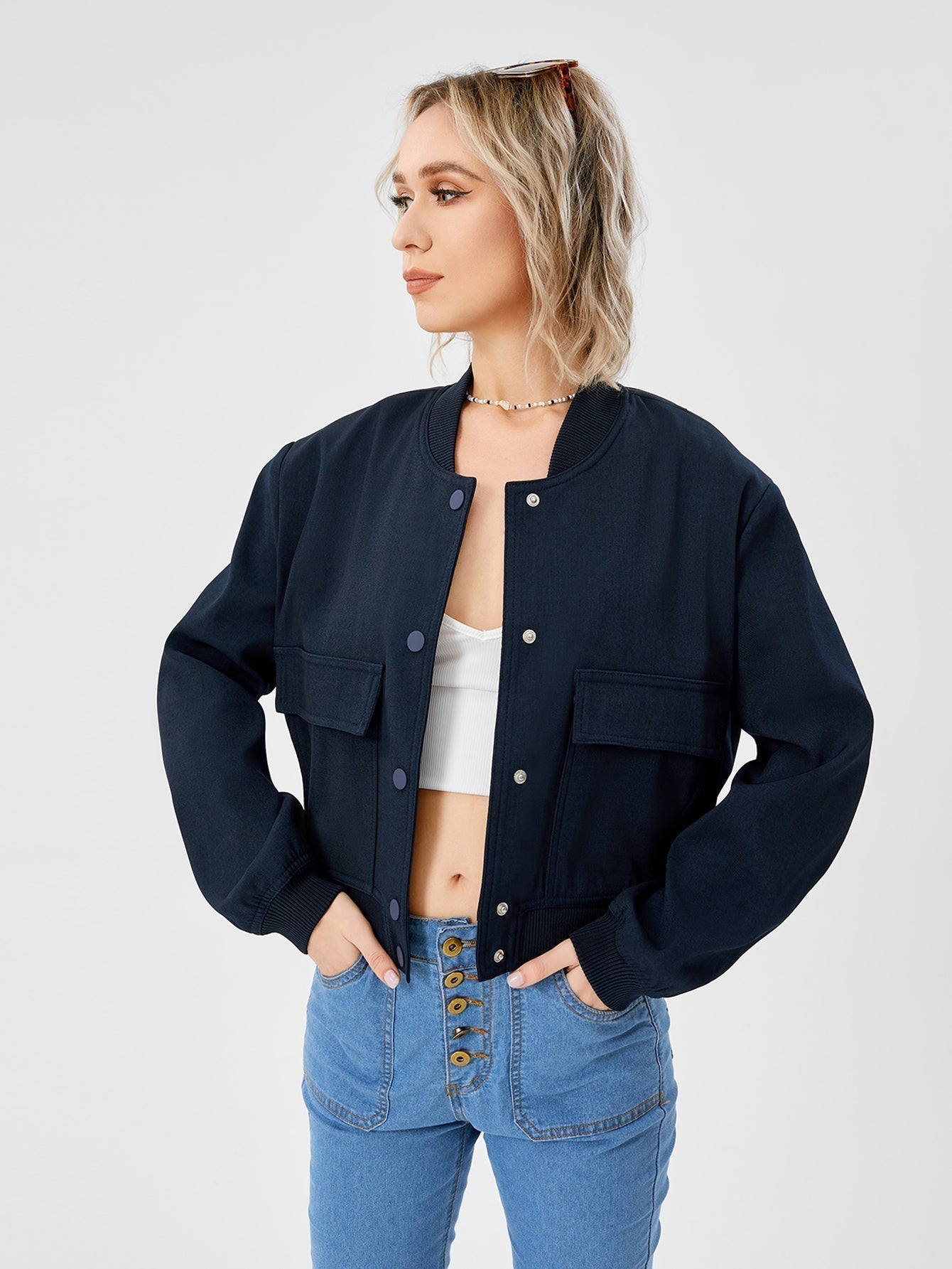 Veste bombardier fine pour femme