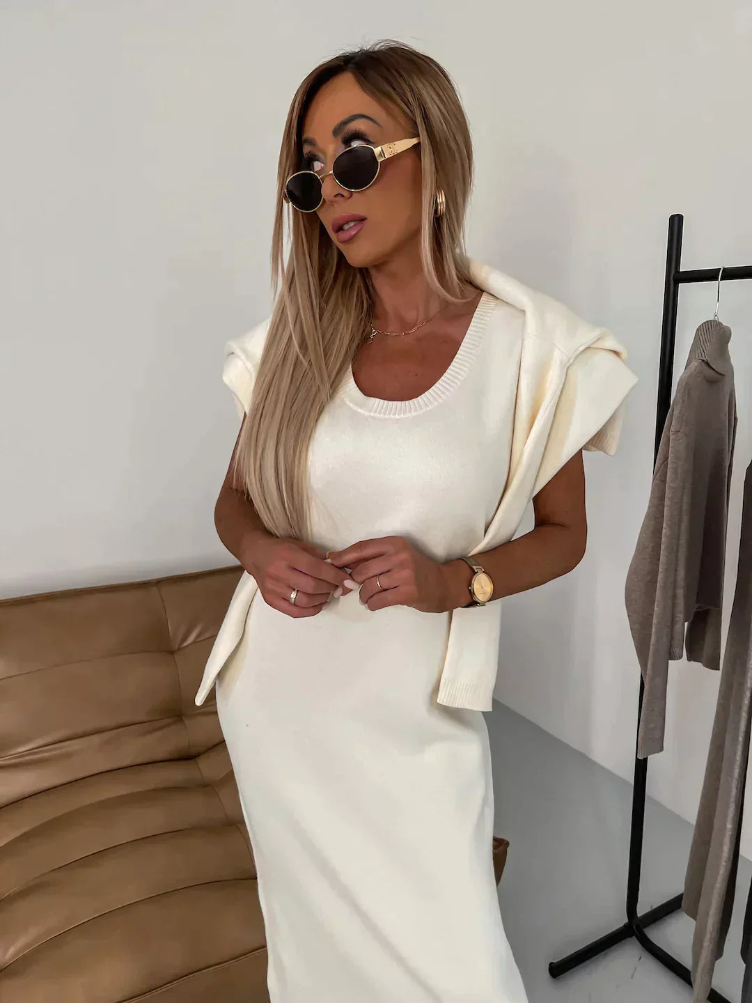 Sophie - Pull et robe en maille