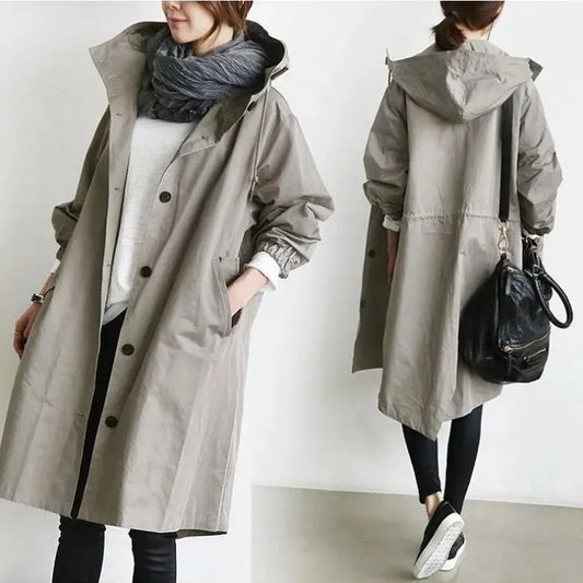 Emma - Veste tendance à col montant avec boutons