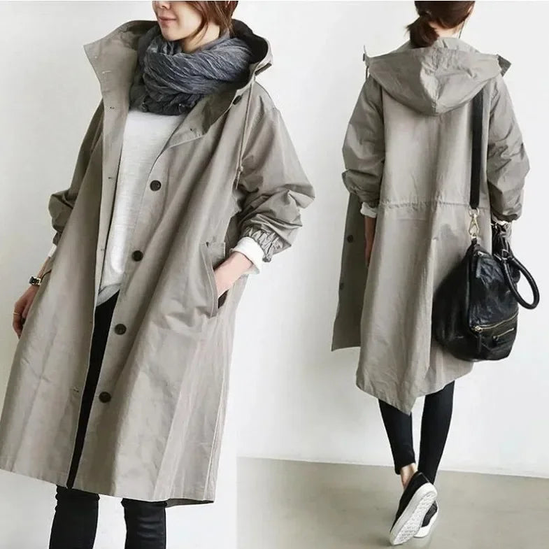 Emma - Veste tendance à col montant avec boutons