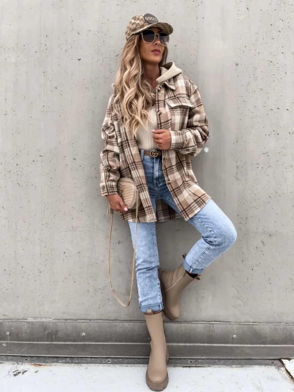 Jeri - Veste à capuche à carreaux