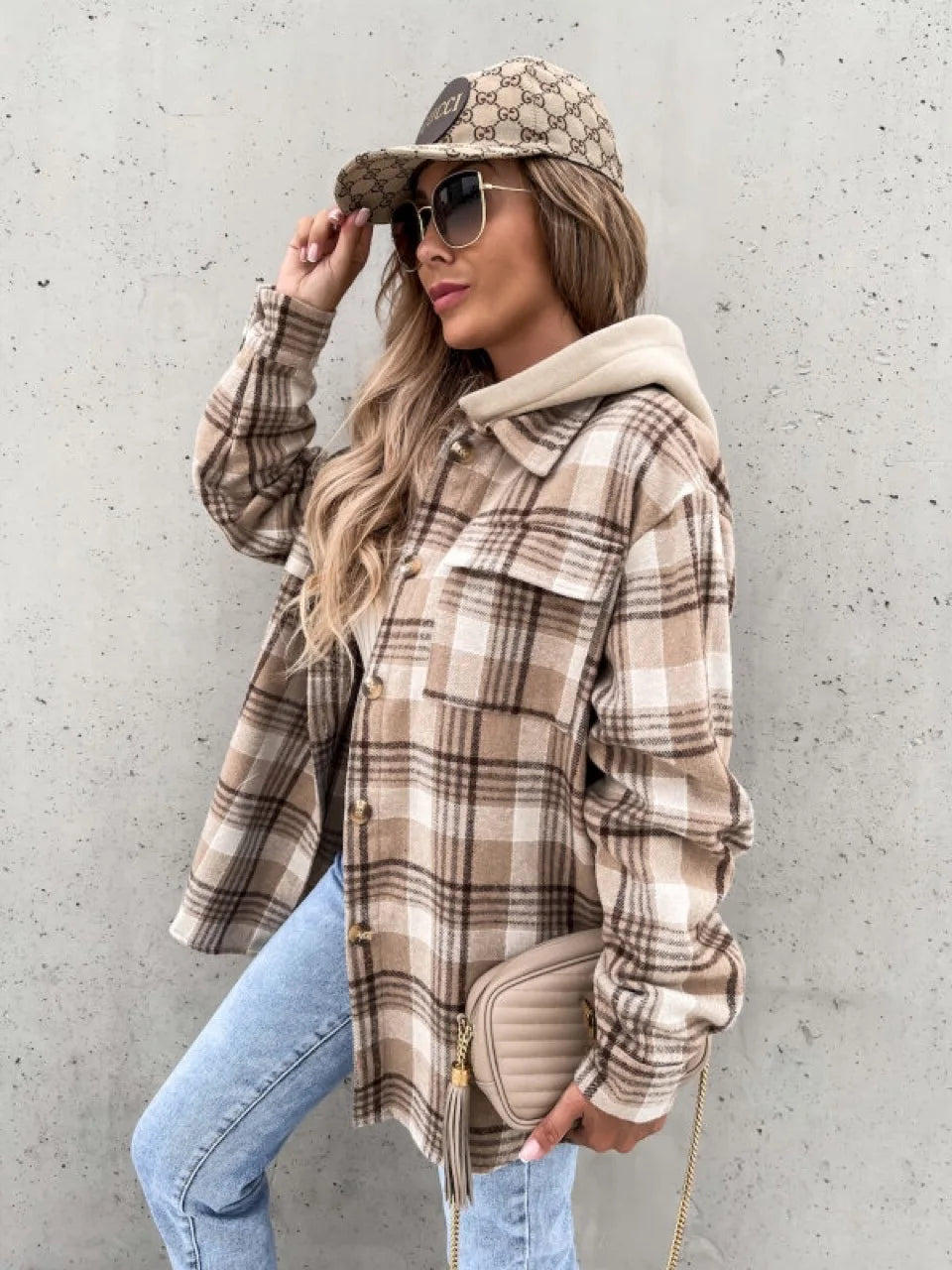 Jeri - Veste à capuche à carreaux