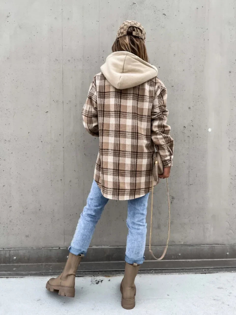 Jeri - Veste à capuche à carreaux