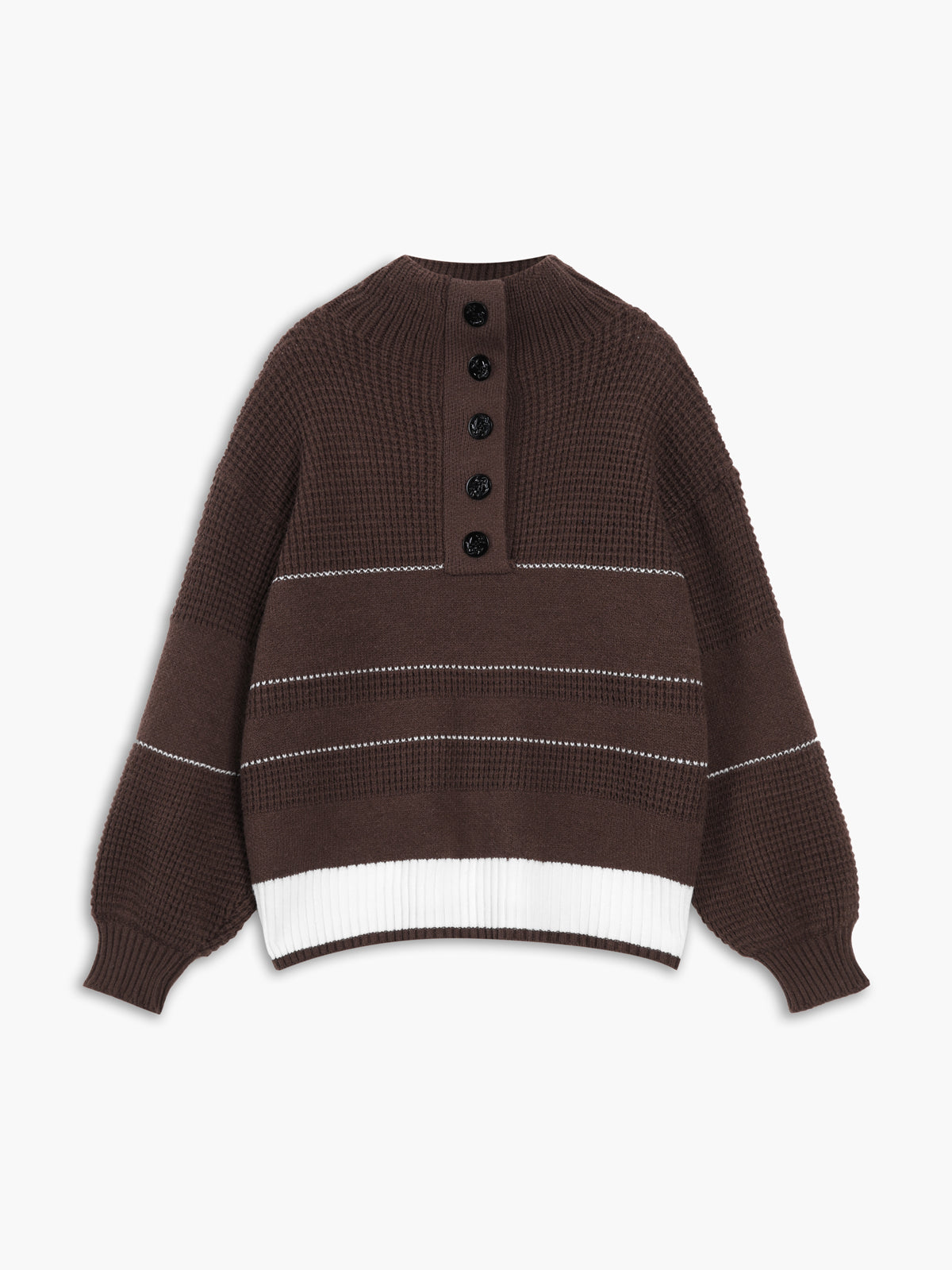 Pull à col ouvert avec boutons