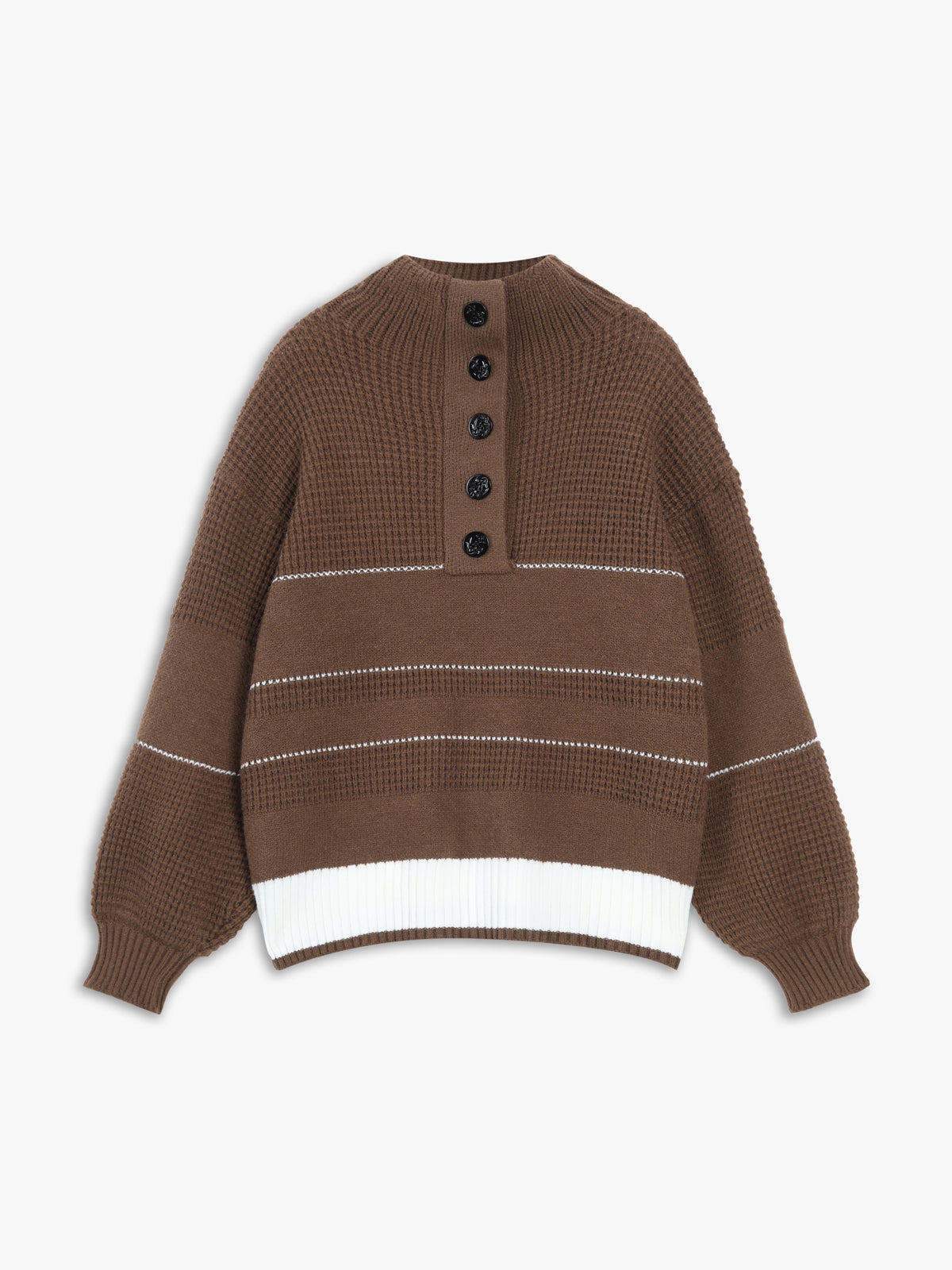Pull à col ouvert avec boutons