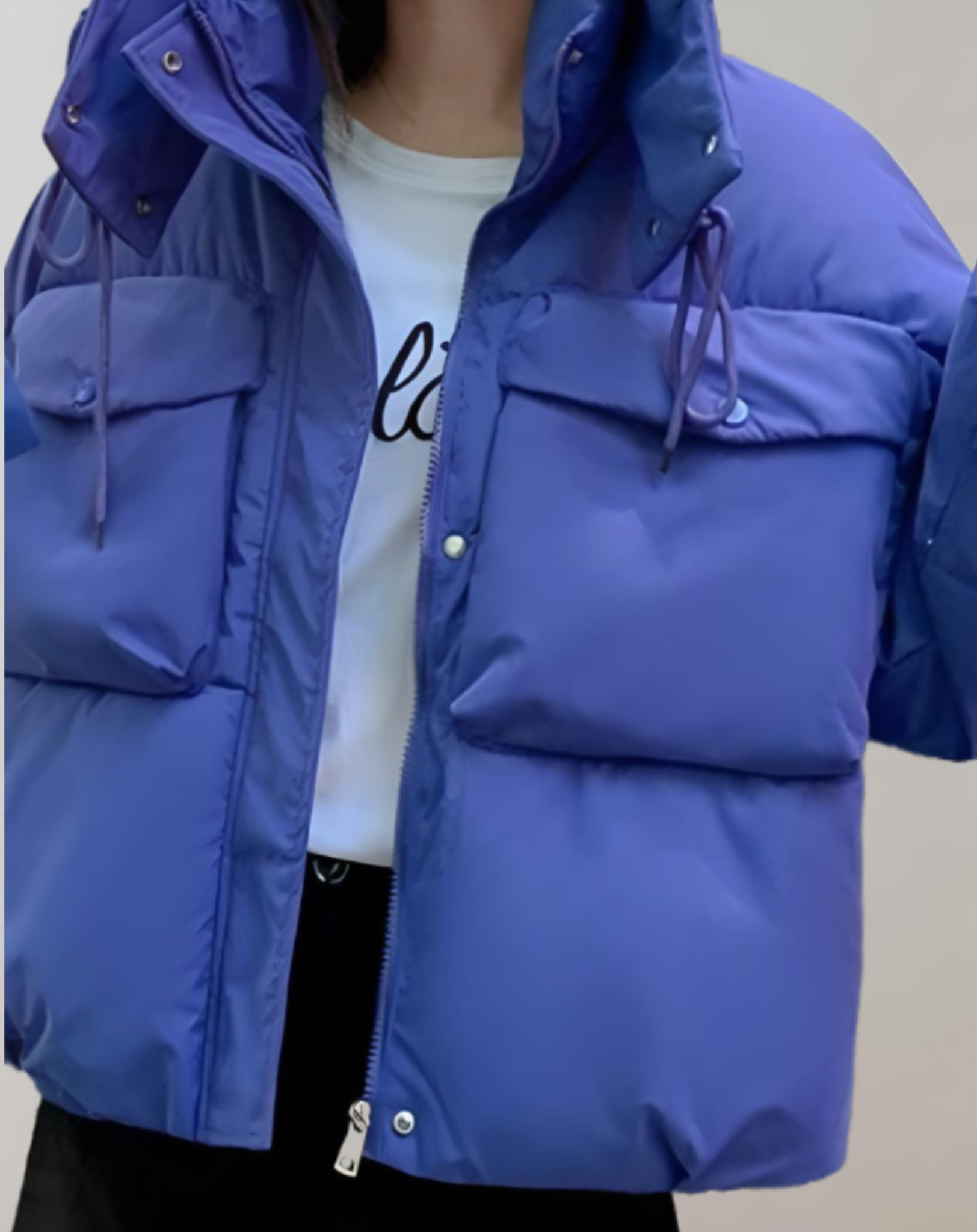Olivia - Manteau d'hiver chaud et matelassé avec capuche, poches et fermeture éclair