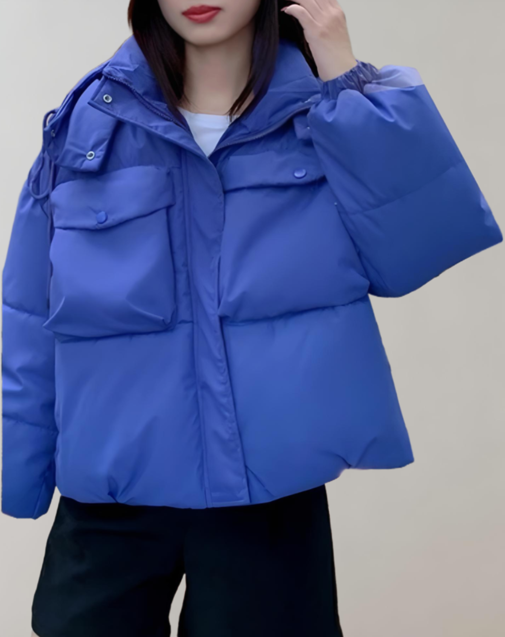 Olivia - Manteau d'hiver chaud et matelassé avec capuche, poches et fermeture éclair