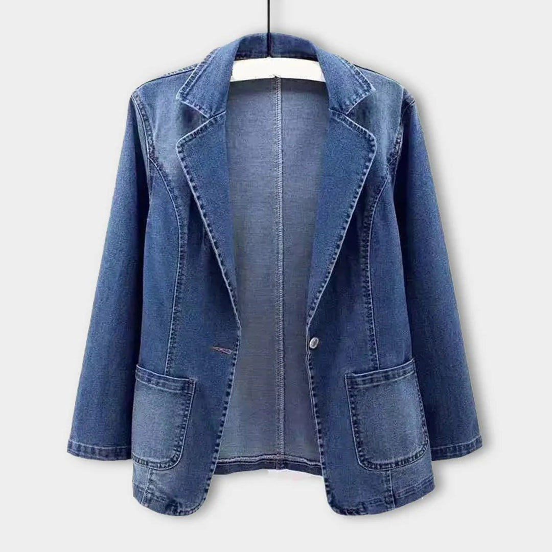Elégant blazer en jean pour femme