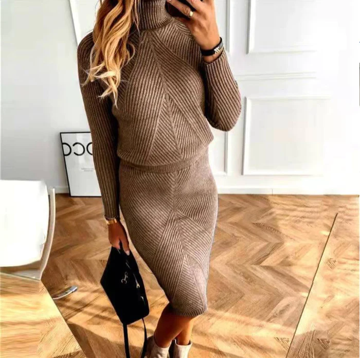 Robe pull tricotée confortable - Douce et stylée - Projet Paris - Parfaite pour les journées fraîches