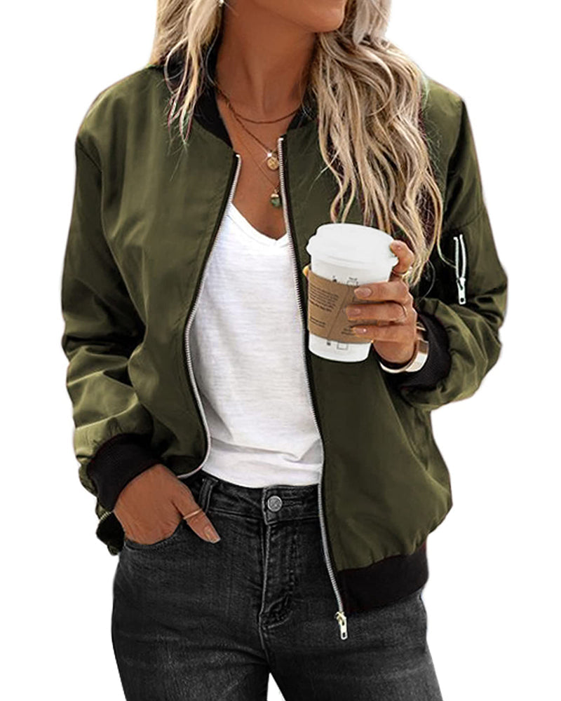 Veste femme bomber mince automne