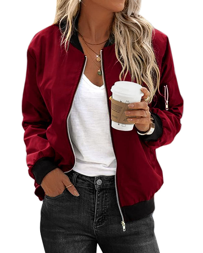 Veste femme bomber mince automne