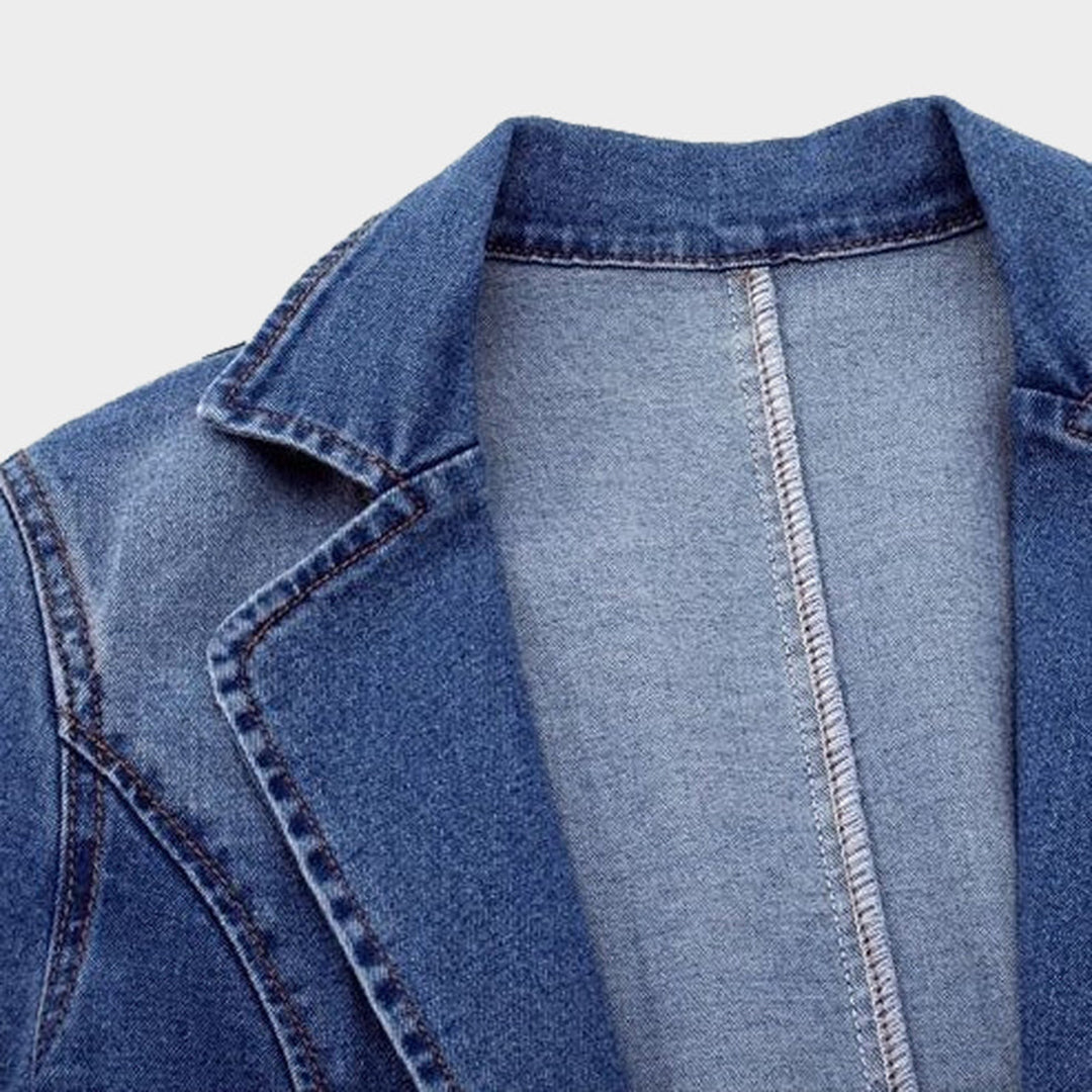 Elégant blazer en jean pour femme