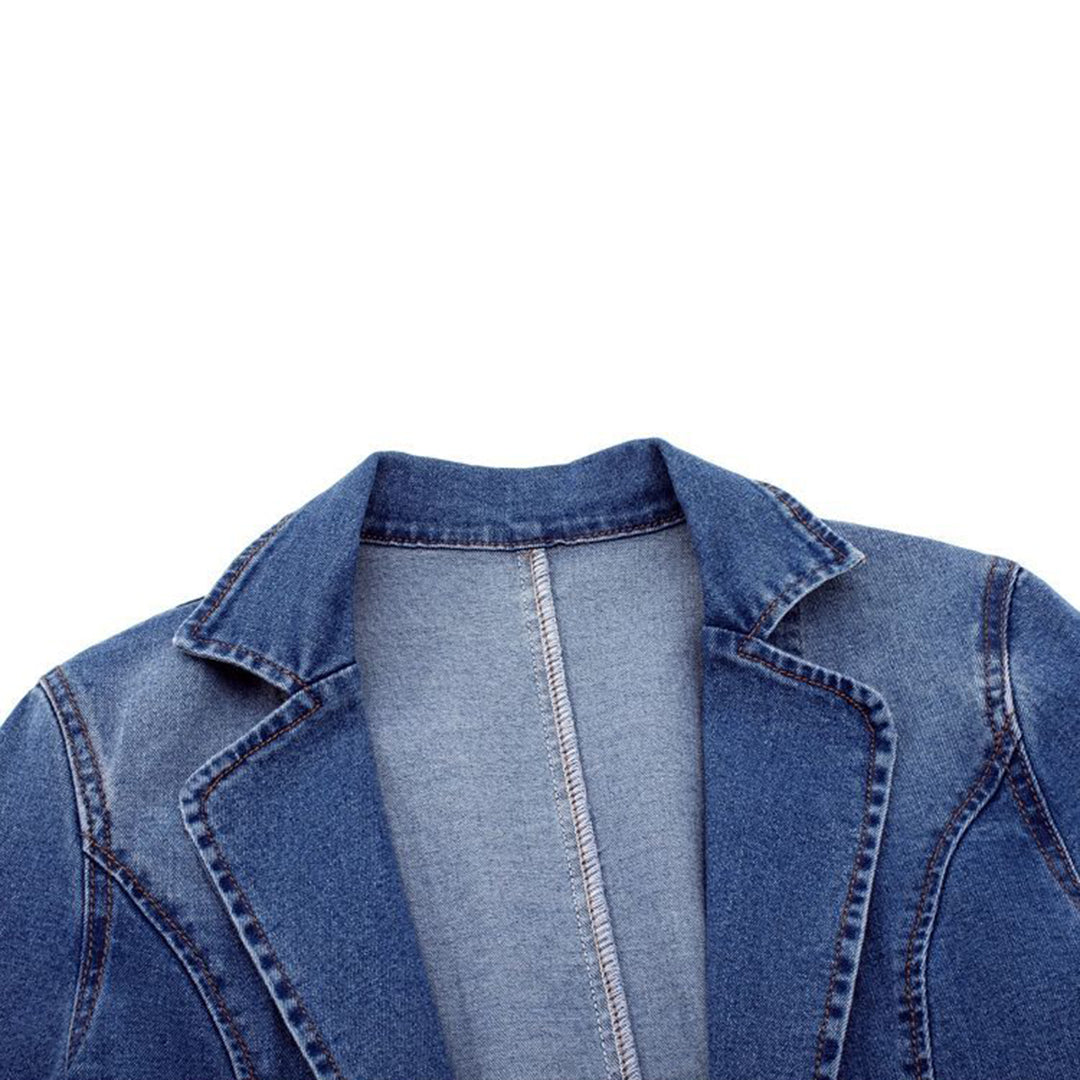 Elégant blazer en jean pour femme