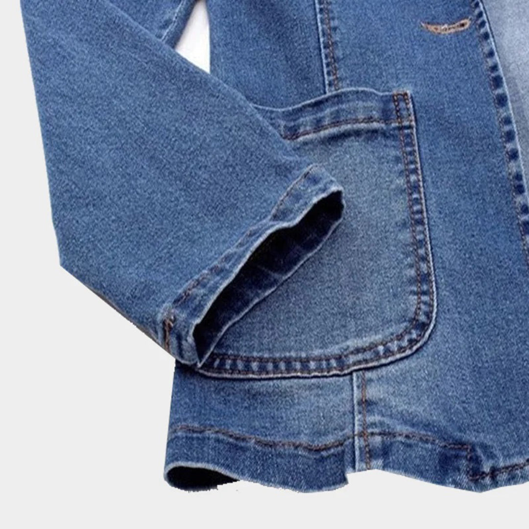 Elégant blazer en jean pour femme