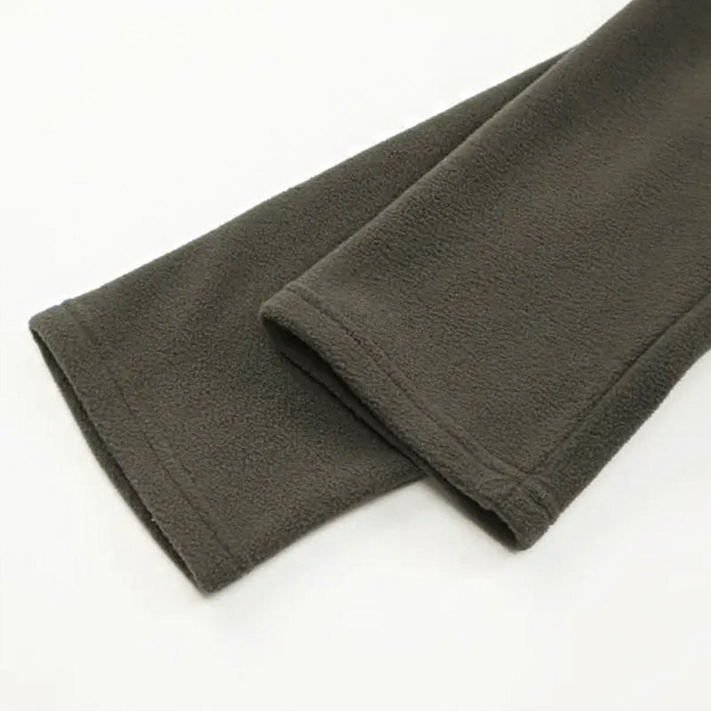 Mireno | Pull Homme en Fleece Vert à Col Double