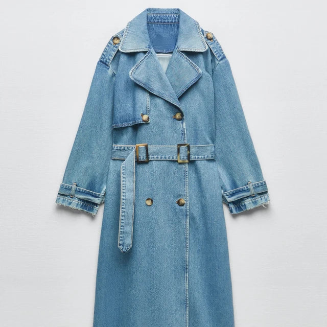 Crisilda - Trench-coat en denim