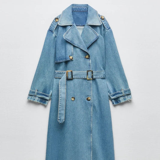 Crisilda - Trench-coat en denim