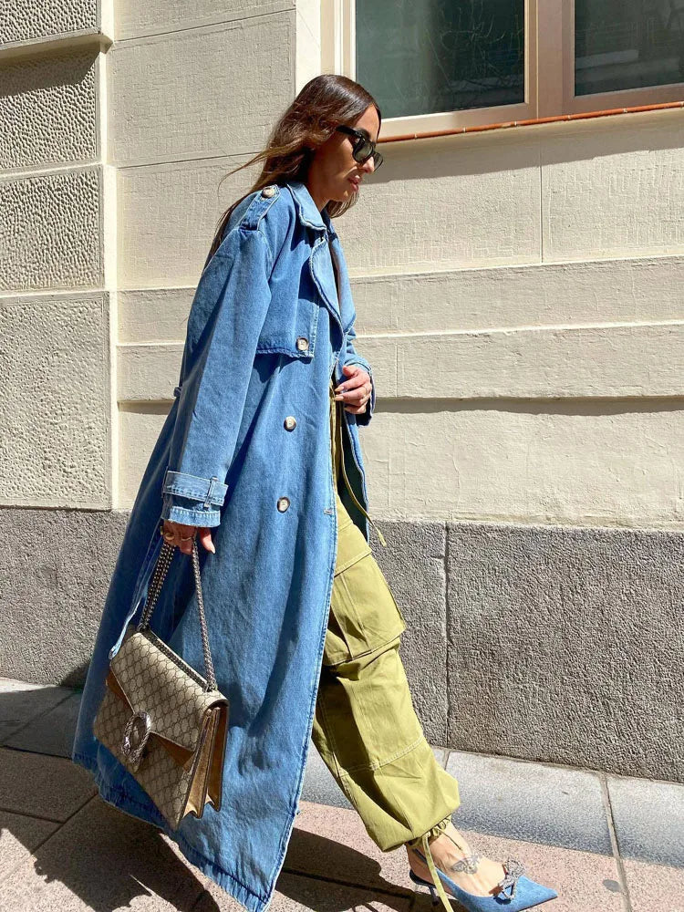 Crisilda - Trench-coat en denim