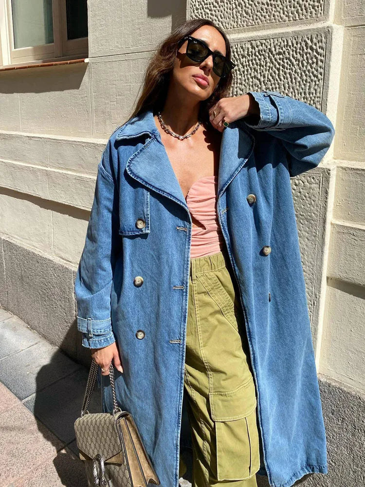 Crisilda - Trench-coat en denim