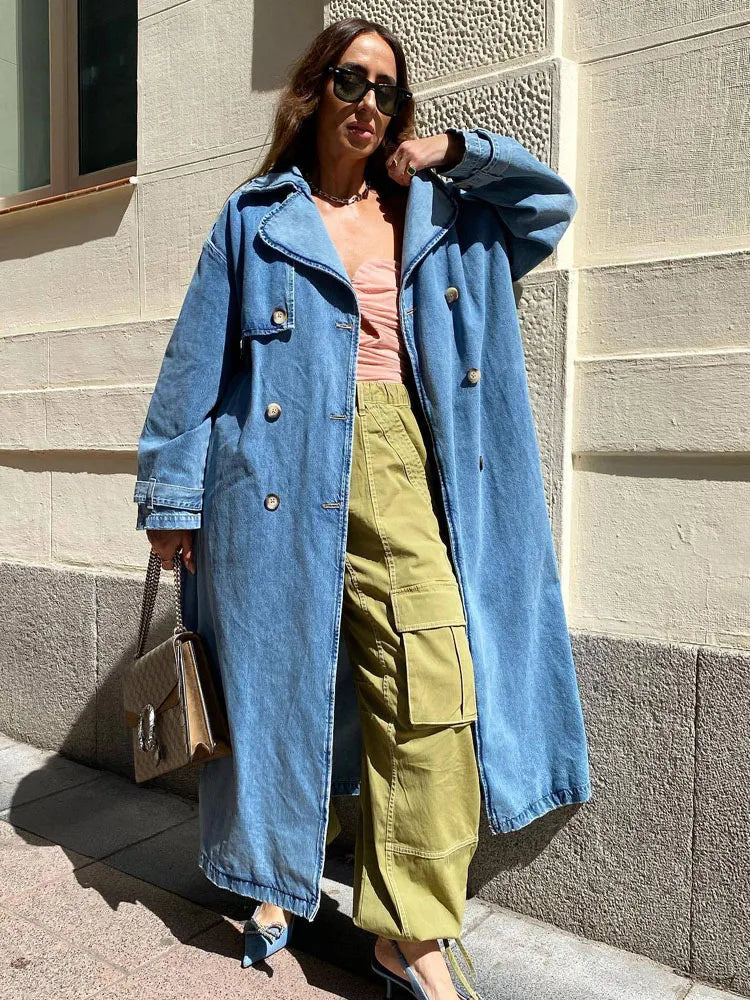 Emmanuelle - Trench-coat en denim