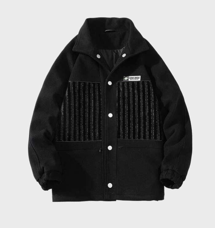 Jasper - Veste polaire chaude bicolore avec poches et fermeture boutonnée