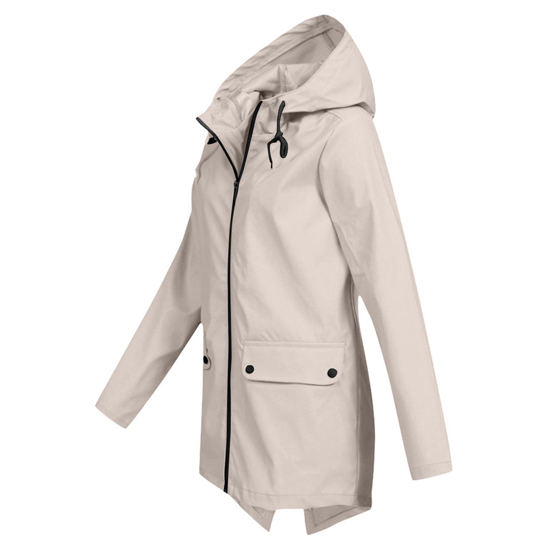 Mackintosh long avec capuche pour femme