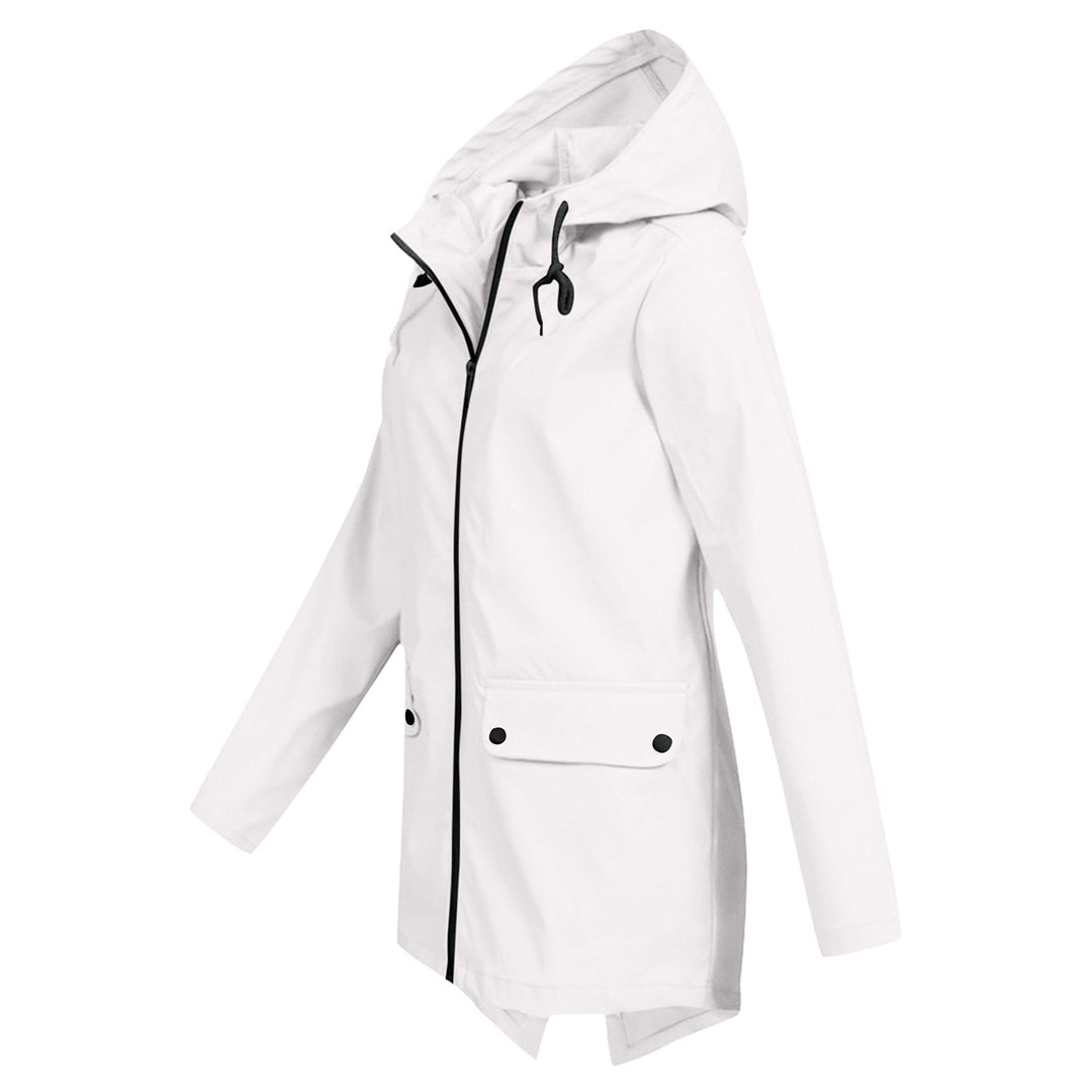 Mackintosh long avec capuche pour femme