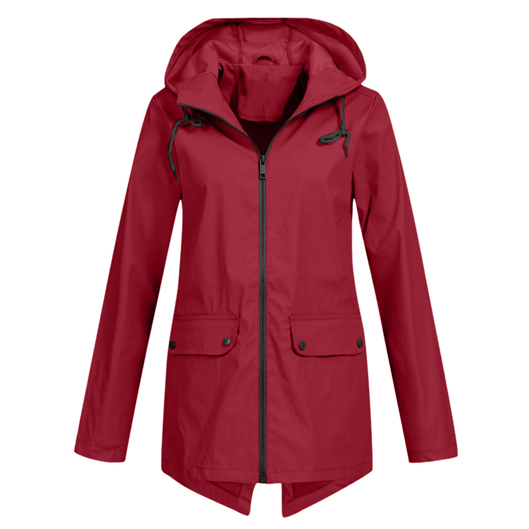 Mackintosh long avec capuche pour femme