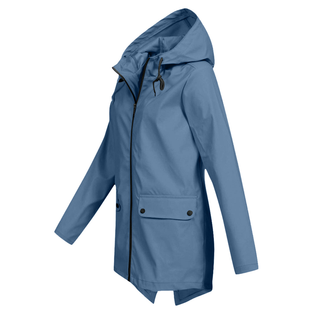 Mackintosh long avec capuche pour femme