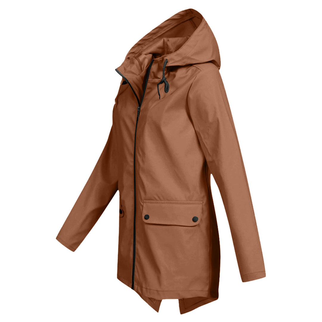 Mackintosh long avec capuche pour femme