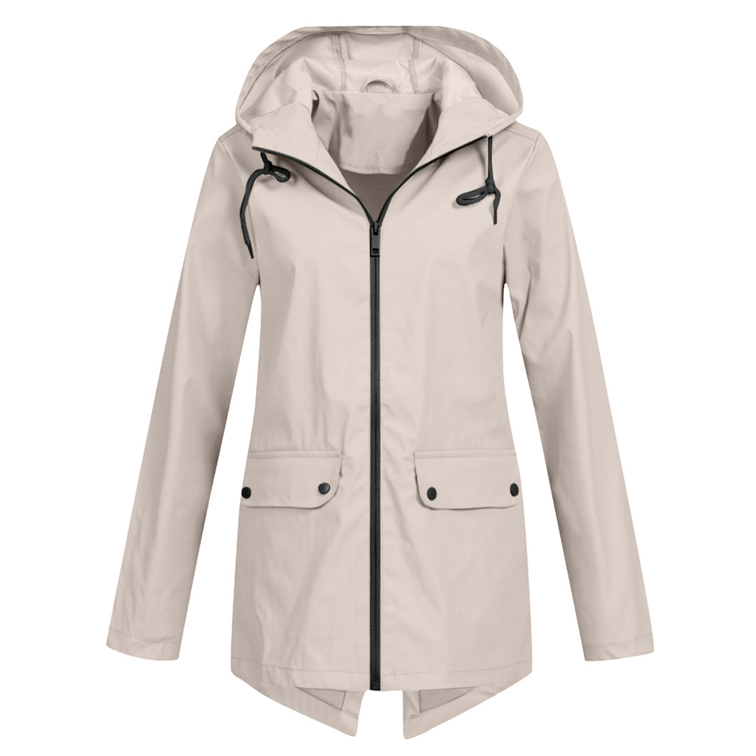 Mackintosh long avec capuche pour femme