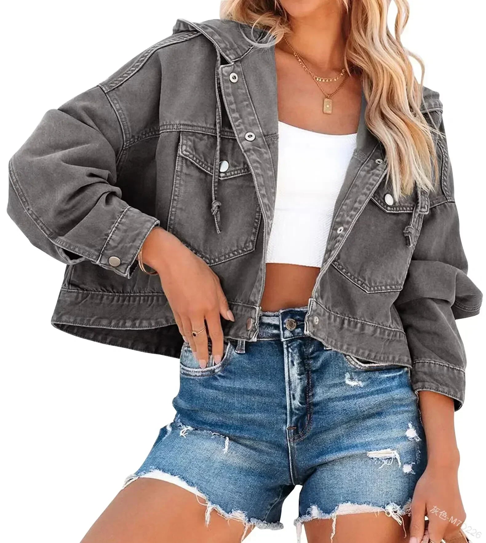 Nami - veste en jean vintage avec capuche