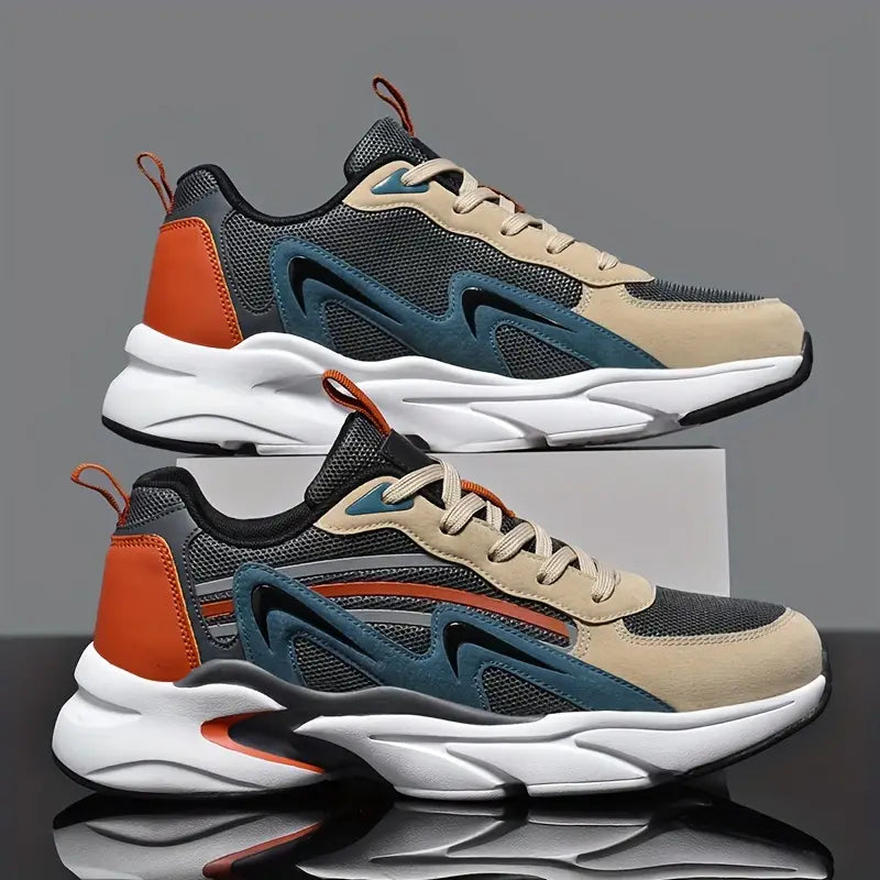 Herano | Chaussures Chunky Vintage avec Design Bloc de Couleur