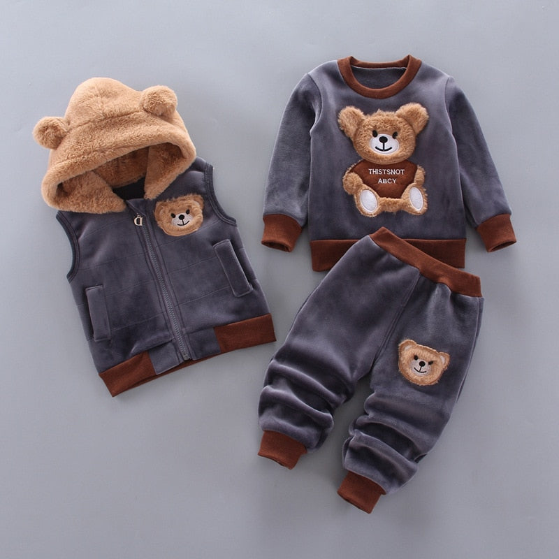 Ensemble de Vêtements Bébé Unisexe - Tissu Fleece pour l'Hiver, Mignon et Chaud