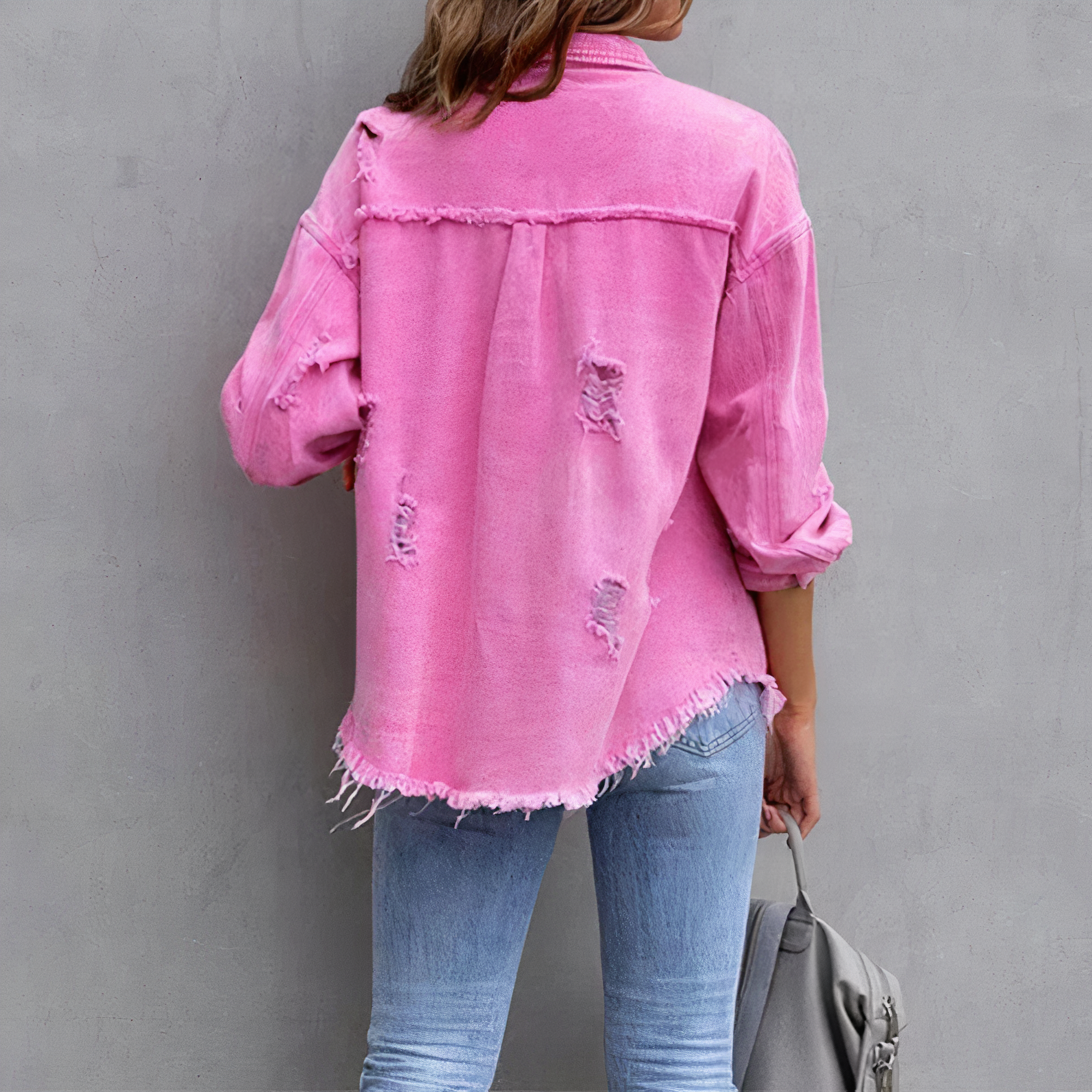 Alana - veste décontractée en jean déchiré chic