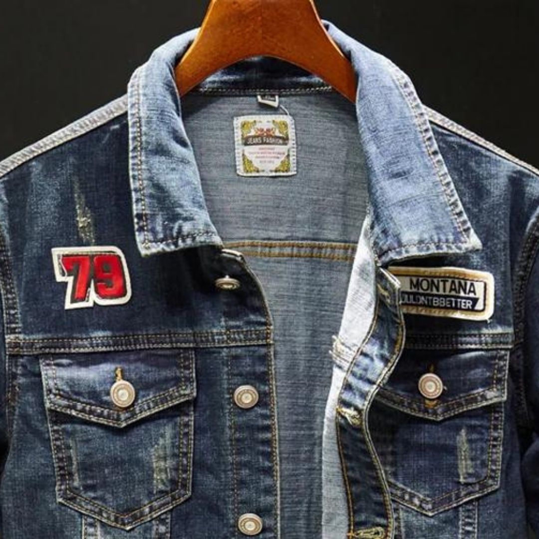 Elio - Veste Vintage Patchwork en Jean - Style et Intemporalité