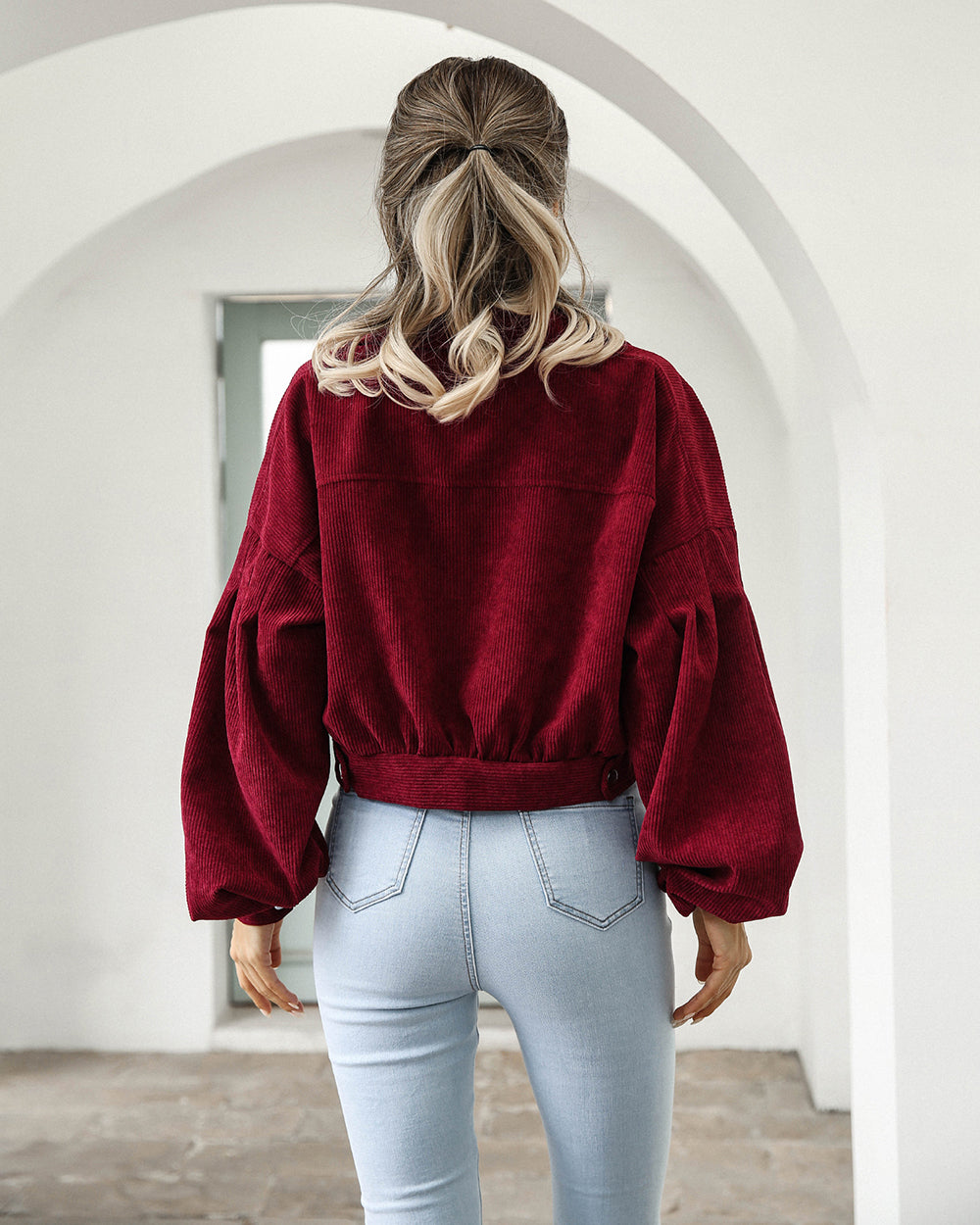 Veste en velours pour femme
