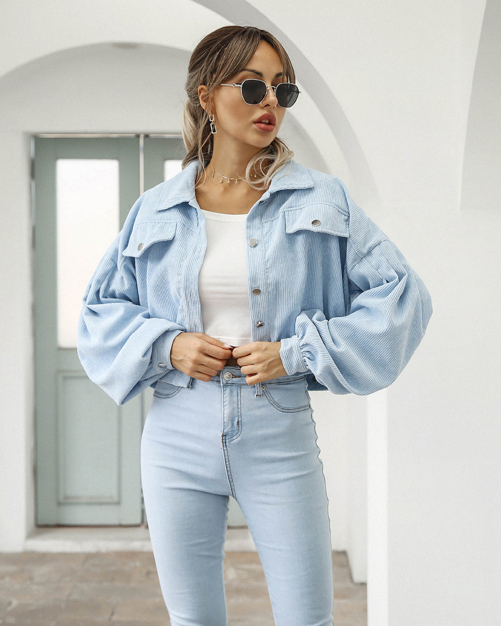 Veste en velours pour femme