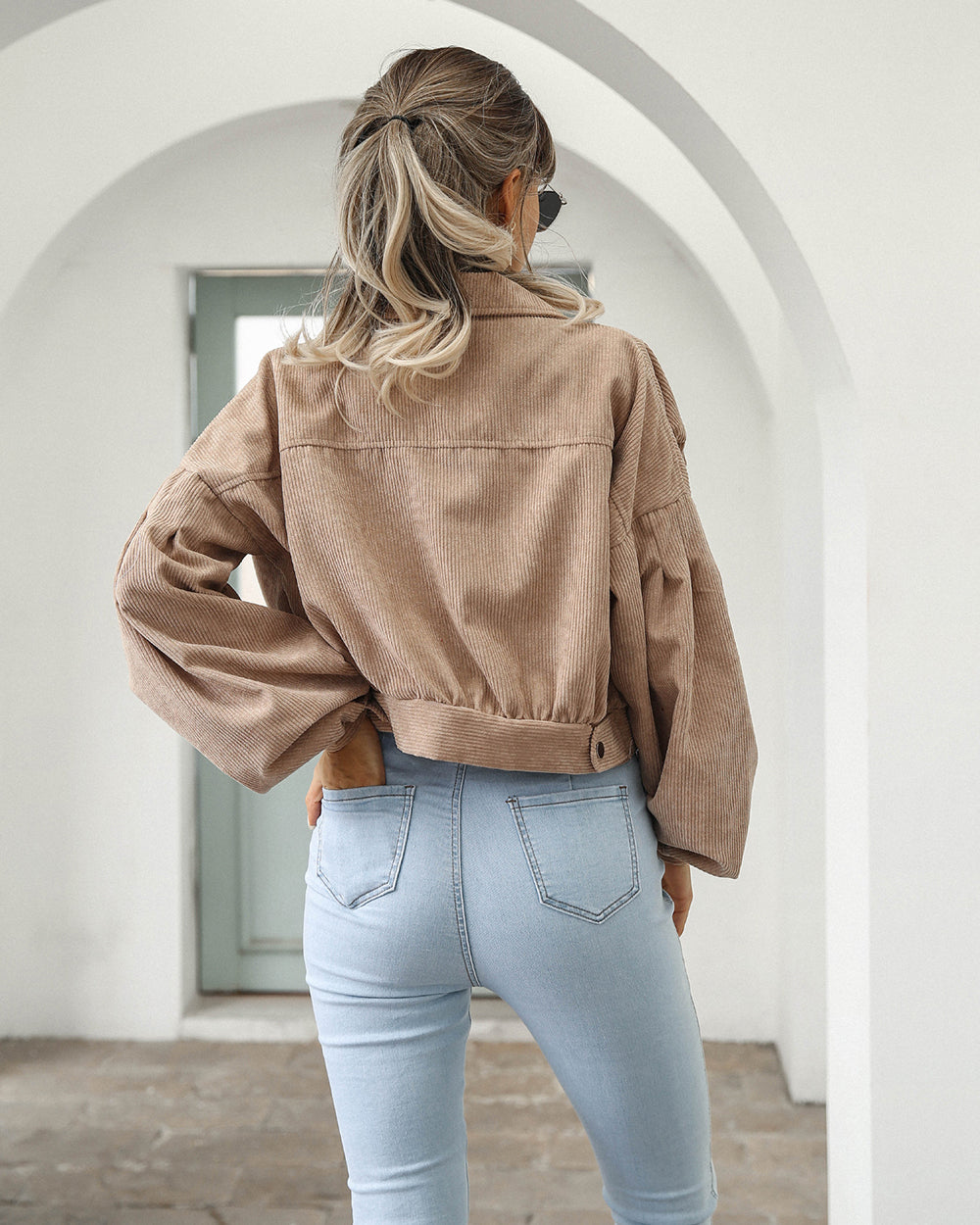 Veste en velours pour femme