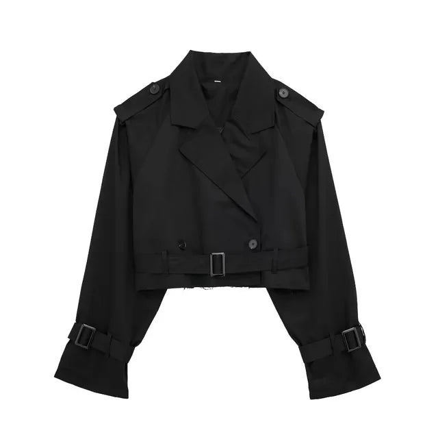 Ari - trench-coat décontracté court chic