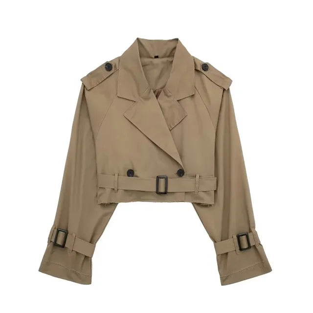 Ari - trench-coat décontracté court chic