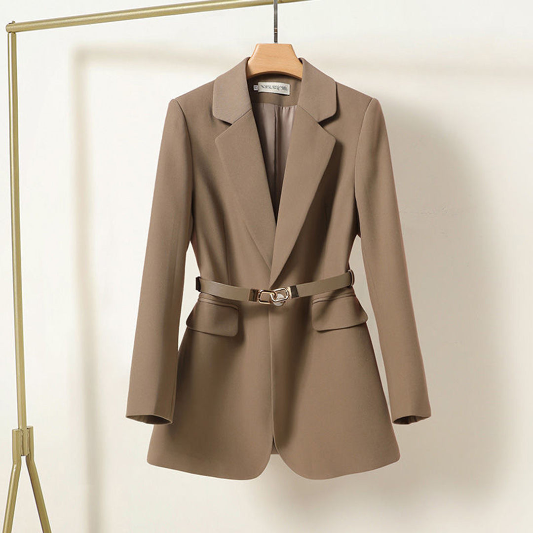 Lisanna – Blazer élégante longue avec ceinture pour femmes
