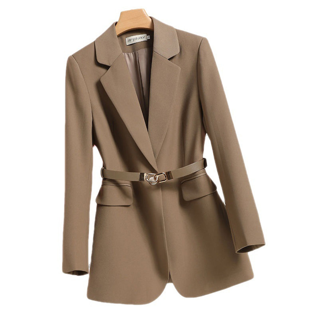 Lisanna – Blazer élégante longue avec ceinture pour femmes