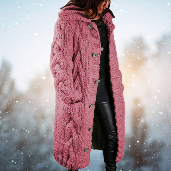 Confort luxueux Cardigan tissé épais pour femmes