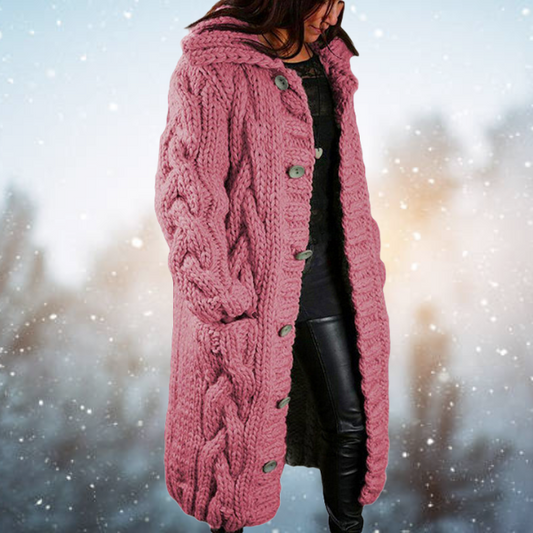 Confort luxueux Cardigan tissé épais pour femmes