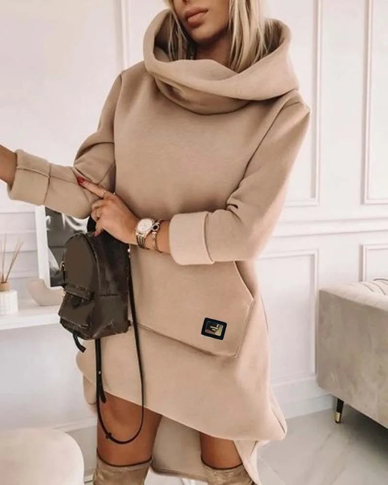 Robe d'hiver ample avec col haut - Projet Paris - Confortable, Chaleur optimale
