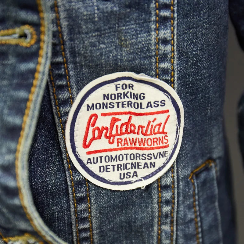 Elio - Veste Vintage Patchwork en Jean - Style et Intemporalité